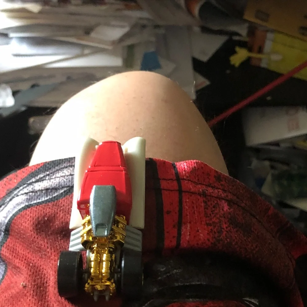 Red and White Toy Race Car